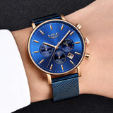 LIGE Fashion Men Watches Male Top Brand Luxury Quartz Watch Men Casual Slim Dress Waterproof Sport WristWatch Relogio Masculino