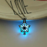 LATS Glowing Discoloration Moon Chain Necklace Korea Creative Luminous Stone Pendant Necklaces for Women Fashion Jewelry Gifts