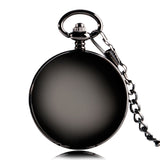 Silver Smooth Double Full Hunter Case Steampunk Skeleton Dial Mechanical Pocket Watch With Chain