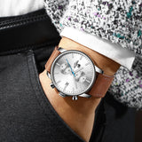 CHEETAH New Men’s Watches Top Luxury Brand Sport Quartz Watch Men Chronograph Waterproof Wristwatch Leather Date reloj hombre