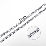 Stainless Steel Chain Necklace for Men Women Curb Cuban Link Chain Black Gold Silver Color Punk Choker Fashion Male Jewelry Gift