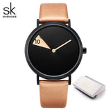 SHENGKE Watch New Yellow Leather Strap Casual Style Women Watches Quartz Ladies Watches Creative Clock Gift relogio feminino