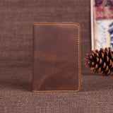 Cover Men Wallet ID Credit Card Case Vintage Male Passport Holder for Men Slim Document Crazy Horse card holder wallet