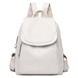 White Women Backpack Female Leather Backpacks Ladies Sac A Dos School Bags for Girls Large Capacity Travel Back Pack Rucksacks