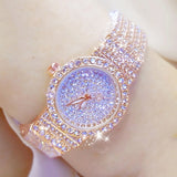 BS Women Watch Famous Luxury Brands Diamond Ladies Wrist Watches Female Small Wristwatch Rose Gold Watch Women Montre Femme 2020