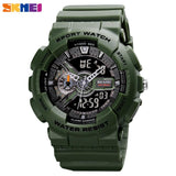 SKMEI Luxury Fashion Digital Watch Men Shockproof Waterproof Dual Wristwatch LED Chrono Alarm Clock Mens Watches Cool Bracelet