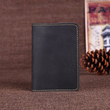 Cover Men Wallet ID Credit Card Case Vintage Male Passport Holder for Men Slim Document Crazy Horse card holder wallet