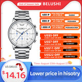Belushi Men's watches Modern Man Watch 2021 Business Casual Watch for Men Chronograph Sport Waterproof Analog Quartz Wrist Watch