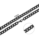 Stainless Steel Chain Necklace for Men Women Curb Cuban Link Chain Black Gold Silver Color Punk Choker Fashion Male Jewelry Gift