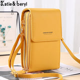 Mini PU Leather Phone Crossbody Bags for Women 2021 Summer Lady Shoulder Handbag Female Touch Screen Fashion Brand Luxury Purses