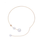 Elegant Big White Imitation Pearl Choker Necklace  Clavicle Chain Fashion Necklace For Women Wedding Jewelry Collar 2021 New