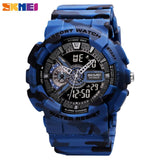 SKMEI Luxury Fashion Digital Watch Men Shockproof Waterproof Dual Wristwatch LED Chrono Alarm Clock Mens Watches Cool Bracelet