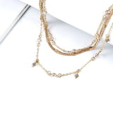 New Fashion Gold Crystal Stars Pendant Necklaces For Women Necklace 2020 Multilevel Female Boho Vintage Jewelry Wedding Gift