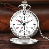 Polishing Silver/Black Cover Quartz Pocket Watch Exquisite Round Display Dial Pocket Pendant Clock Gifts Men Women