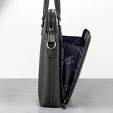 Men's Business office Briefcase Luxury Brand Leather Handbag Computer Laptop Tote male Large Casual Black Shoulder Bags 2021