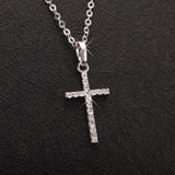 Fashion Female Cross Pendants dropshipping Gold Black Color Crystal Jesus Cross Pendant Necklace Jewelry For Men/Women Wholesale