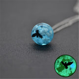 Chic Transparent Resin Rould Ball Moon Pendant Necklace Women Blue Sky White Cloud Chain Necklace Fashion Jewelry Gifts for Girl