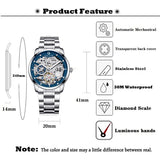 Original QLLS Men's Mechanical Watches With Automatic Winding Sport Casual Watch Men Waterproof Leather Strap Men's Watches 2021