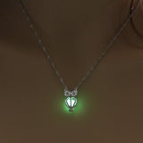 LATS Glowing Discoloration Moon Chain Necklace Korea Creative Luminous Stone Pendant Necklaces for Women Fashion Jewelry Gifts