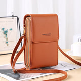 Mini PU Leather Phone Crossbody Bags for Women 2021 Summer Lady Shoulder Handbag Female Touch Screen Fashion Brand Luxury Purses