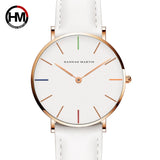 Hannah Martin Luxury Brand Quartz Women White Watches Life Waterproof Wristwatch Clock Gift for Women Female Watch Reloj Mujer